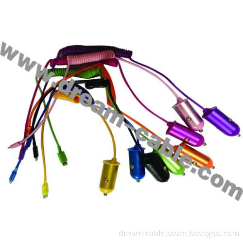 Hot Selling Whistle USB Car Charger with Cable for Smartphone